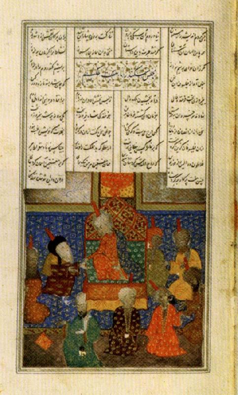 unknow artist Iskander Meets with the Sages,from the Khamsa of Nizami France oil painting art